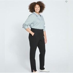 Universal Standard NWT Skinny Pintuck Ponte Pants Black Size XS (10-12)